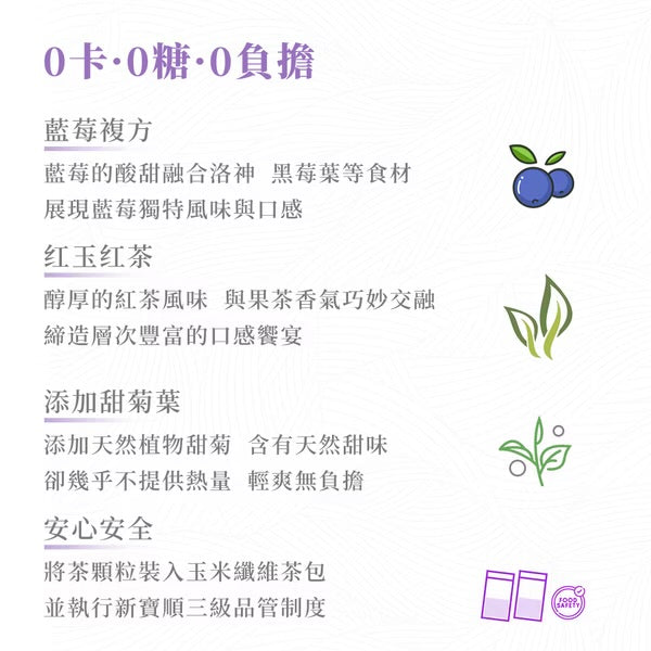 🧨2025新年禮盒🧨新寶順 【快速冷泡】藍莓冰茶_無糖零卡卻會甜