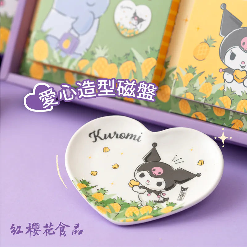 紅櫻花 【三麗鷗授權】Kuromi 愛心造型鳳梨酥禮盒 - 贈Kuromi限量愛心造型瓷盤(1盒)