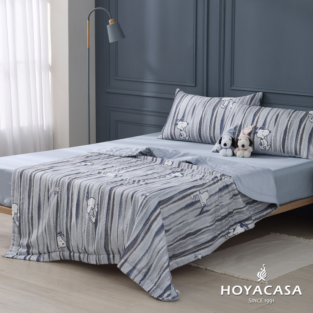 HOYACASAx史努比聯名系列-史努比太空漫步抗菌天絲涼被被60S (150x180cm)
