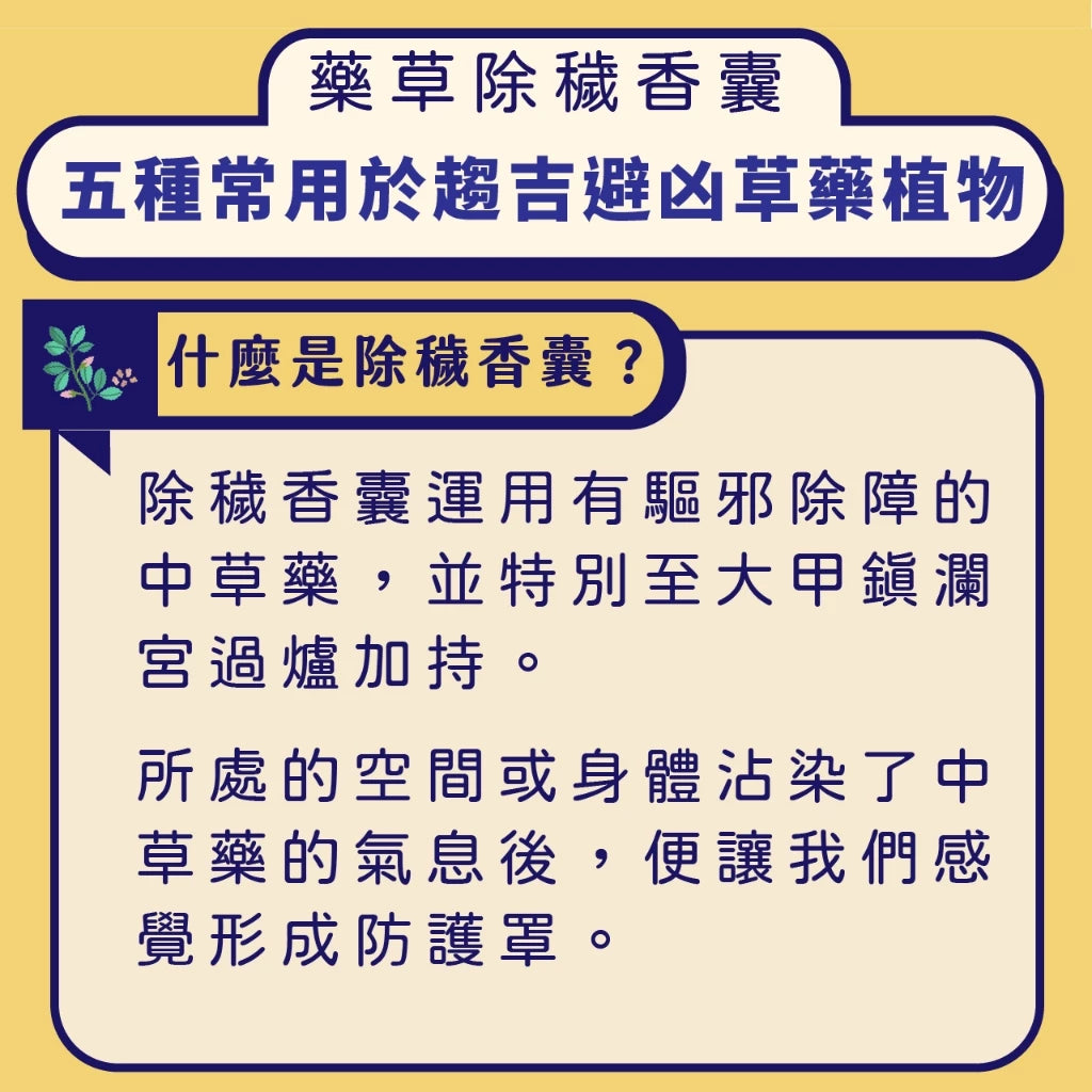 【鎮瀾宮】保身除穢庇佑香囊 除穢包 艾草 大甲媽 香包(1入)