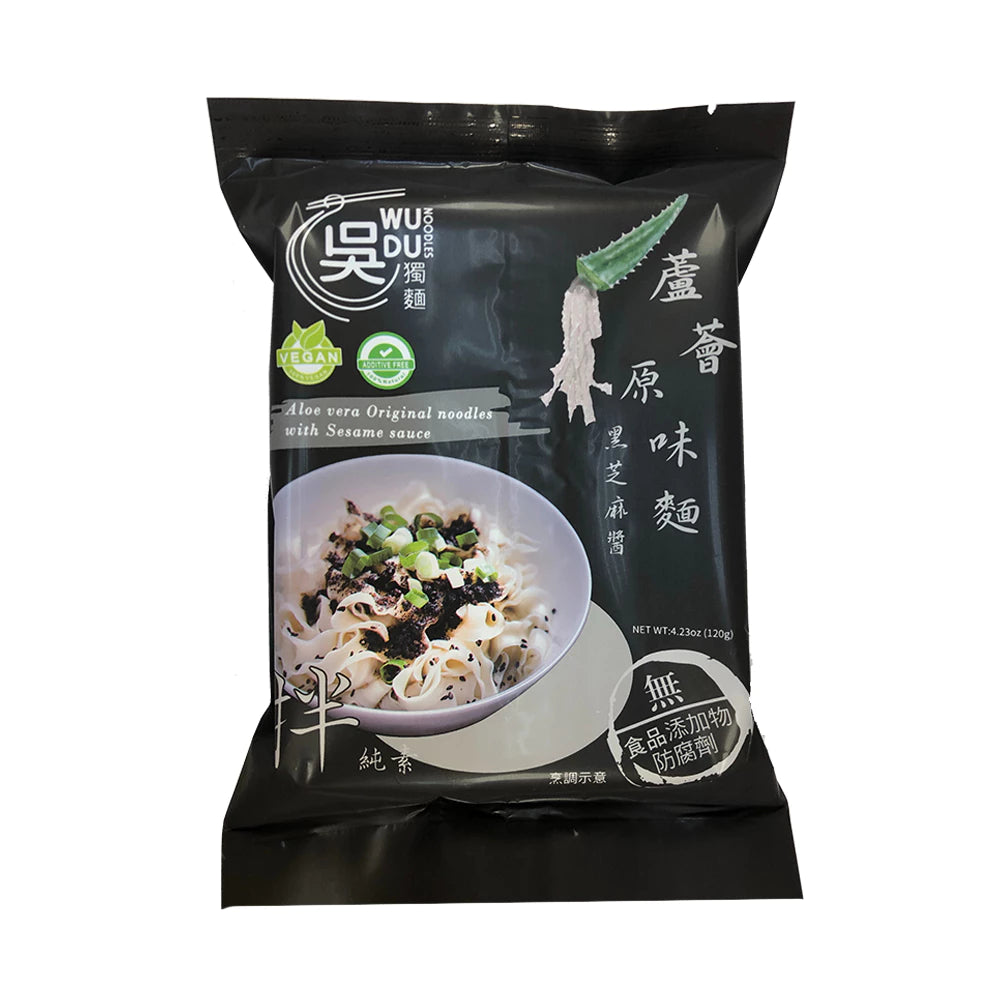 吳獨麵 (純素)蘆薈原味麵+黑芝麻醬-3包入(含醬)