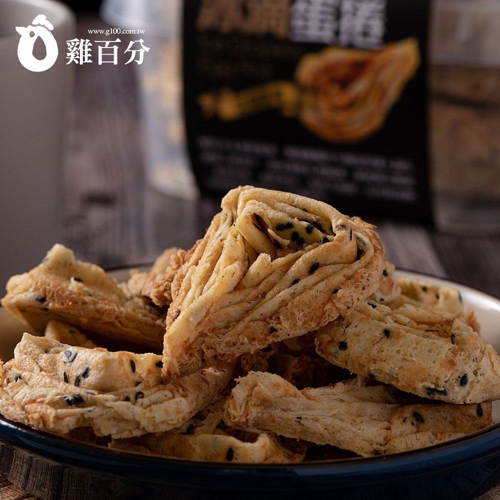 雞百分 冰滴蛋捲 - 芝麻(160g*盒)