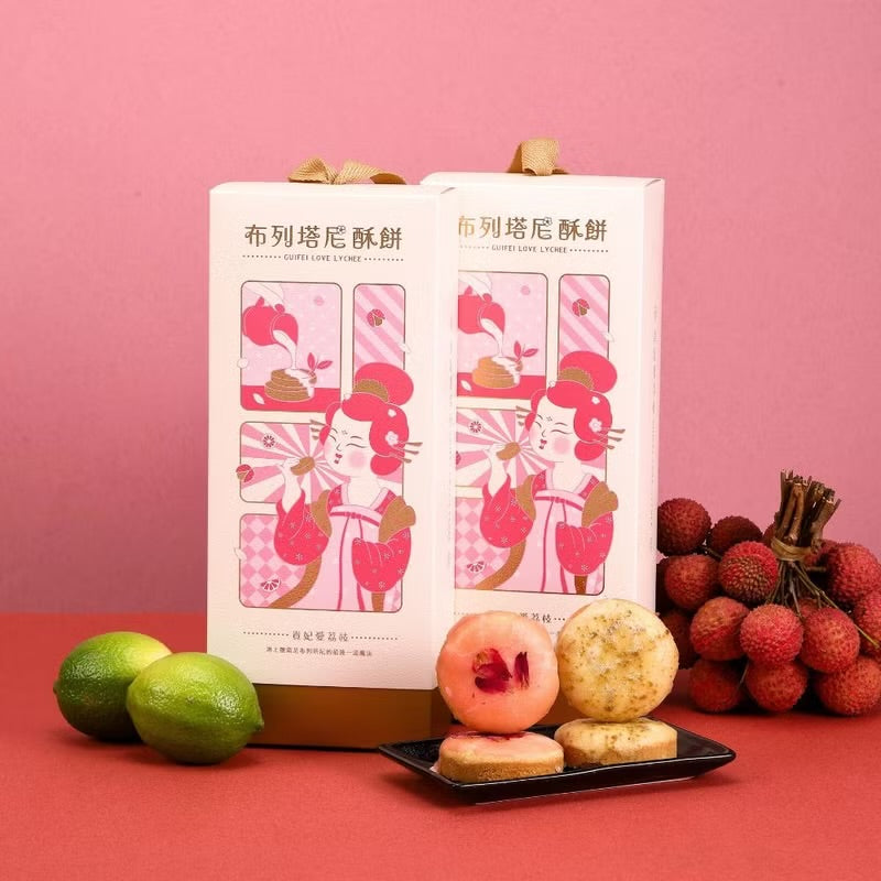 【胖肉鋪】布列塔尼酥餅禮盒(3玫瑰荔枝+2香柚檸檬)