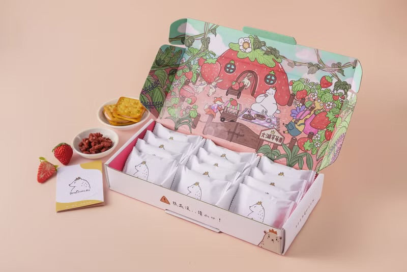 BearQueen-草莓牛奶蘇打牛軋餅 l 12pcs