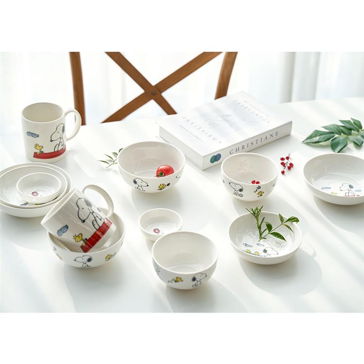 【美國康寧 CORELLE】SNOOPY HOME 14件式陶瓷餐具禮盒 (原裝進口)