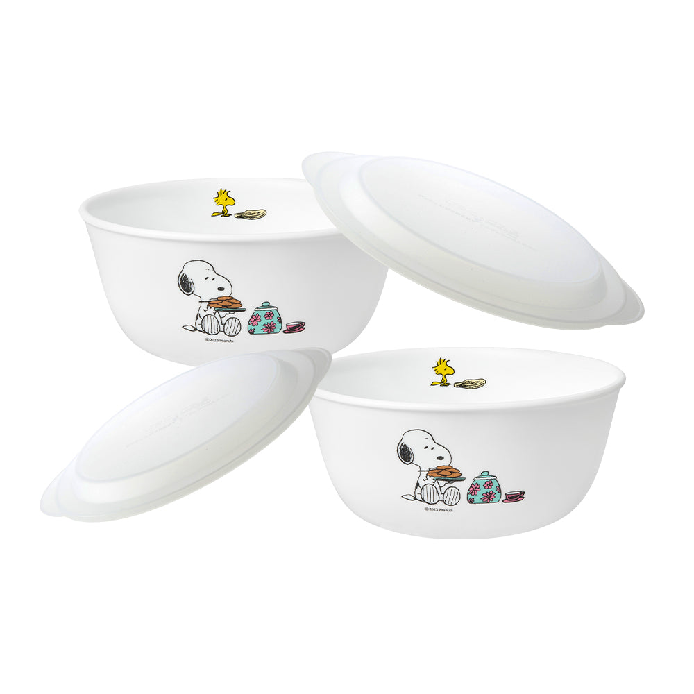【美國康寧 CORELLE】SNOOPY BRUNCH 4件式拉麵碗組-D01