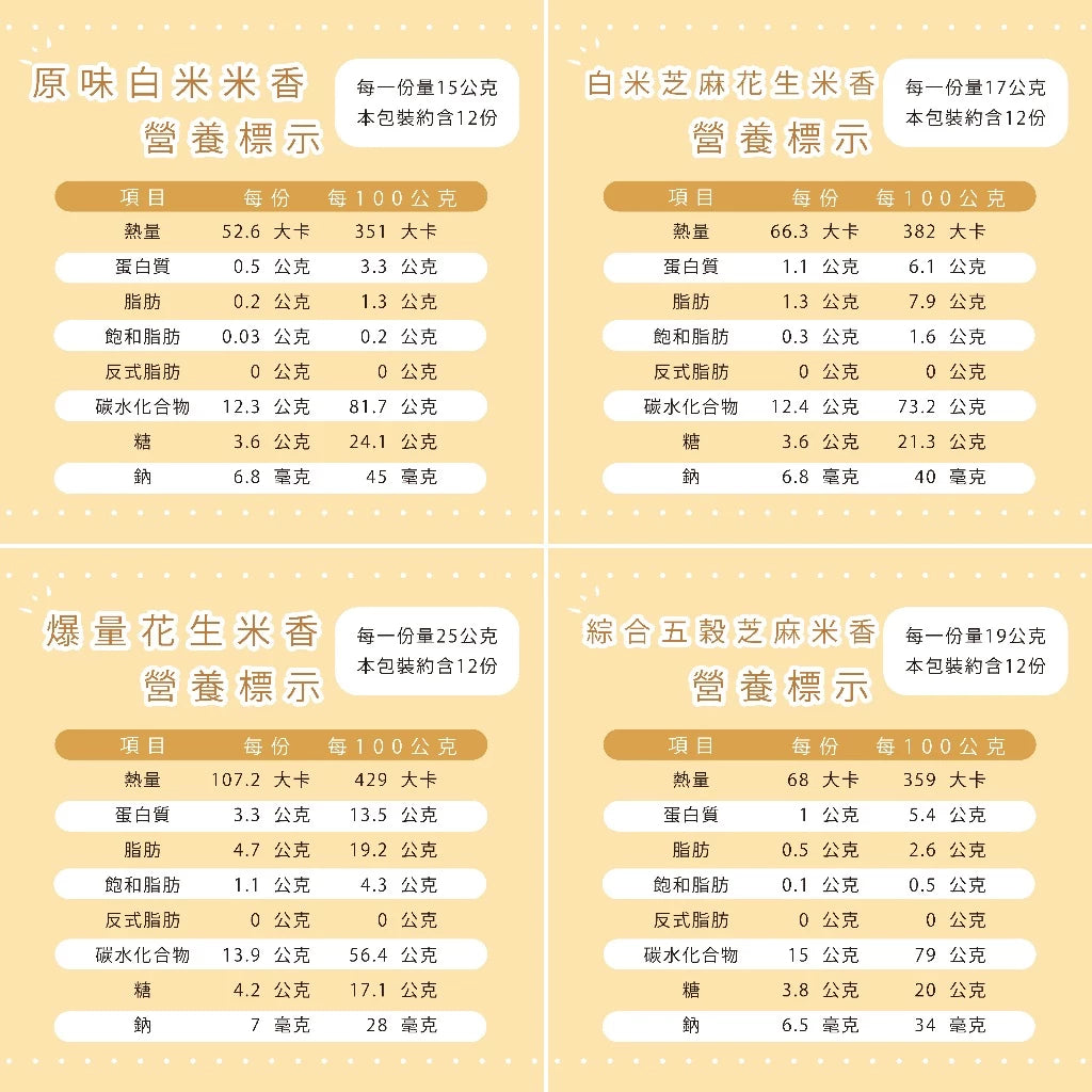【 展榮商號 爆米香 】純手工米香 使用冷壓橄欖油