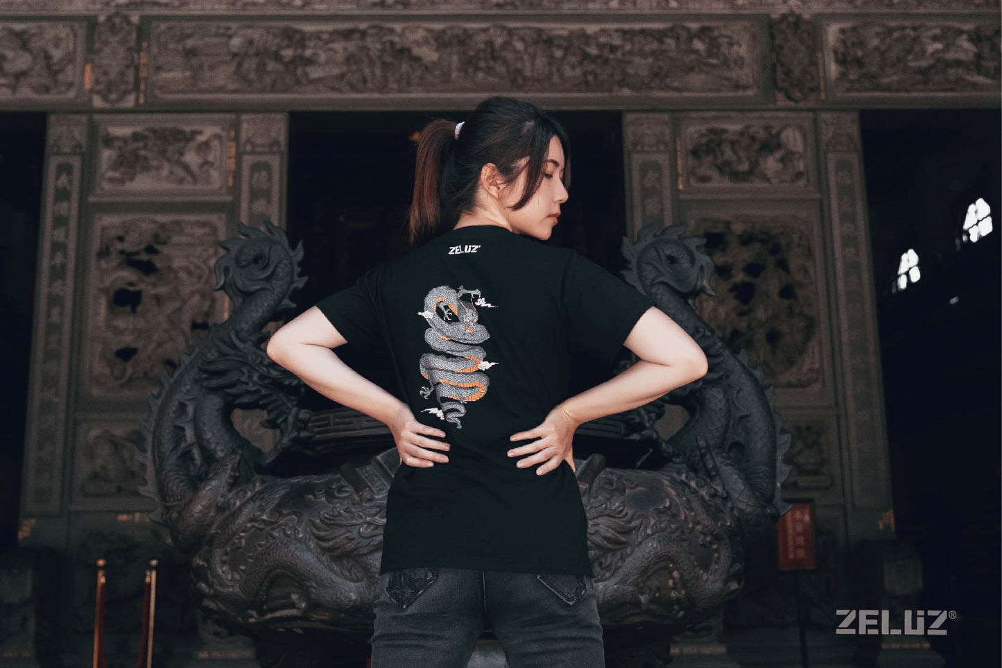【ZELUZ〡神龍系列】甲辰神龍棉T_黑(S、M、L、XL)