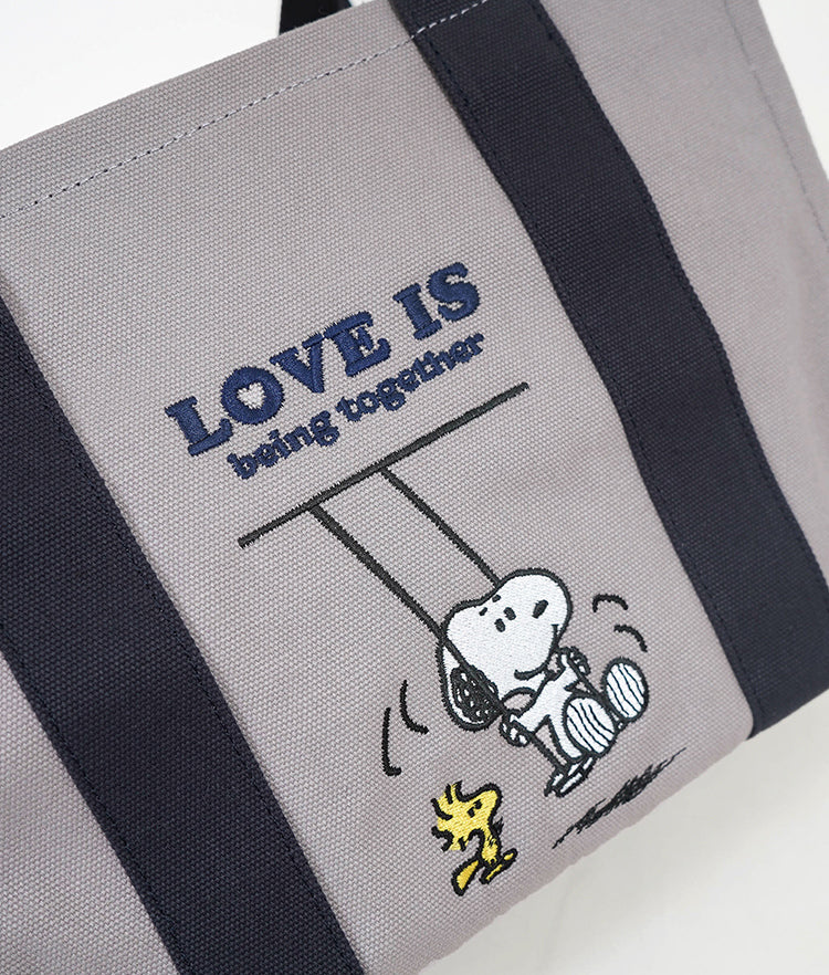 SNOOPY x Kiiwi O! 聯名款.帆布兩用托特包 黑米(1入)