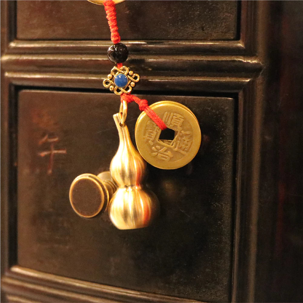 【聚寶閣】純銅鎮宅抗煞葫蘆吊飾|鎮宅抗煞|招財福祿收小人(1入)