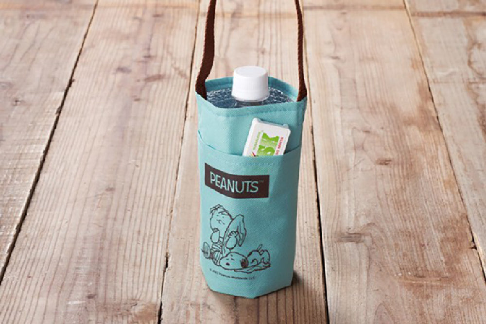 SNOOPY PEANUTS 史努比 手提保冷飲料/杯袋 三入組(顏色隨機出貨 ) (1入)