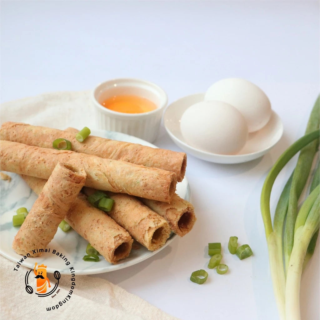 興麥蛋捲烘焙王國【三星蔥10支入】(葷食)