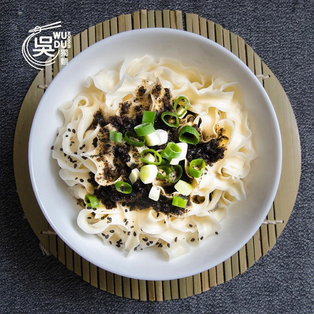 吳獨麵 (純素)蘆薈原味麵+黑芝麻醬-3包入(含醬)