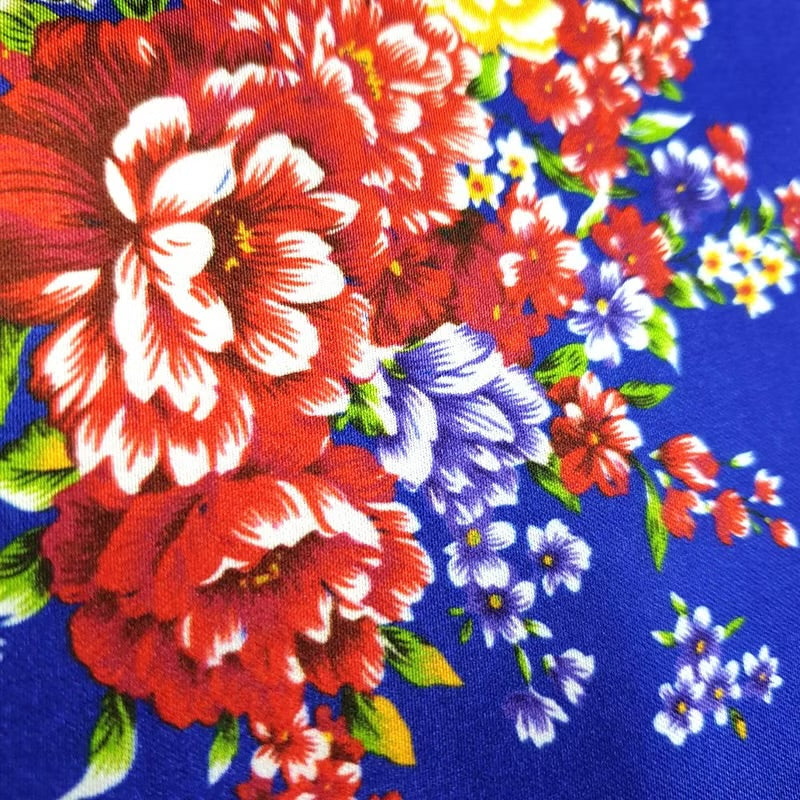 【花布先生】台灣花布絲巾禮盒 - 寶藍粉