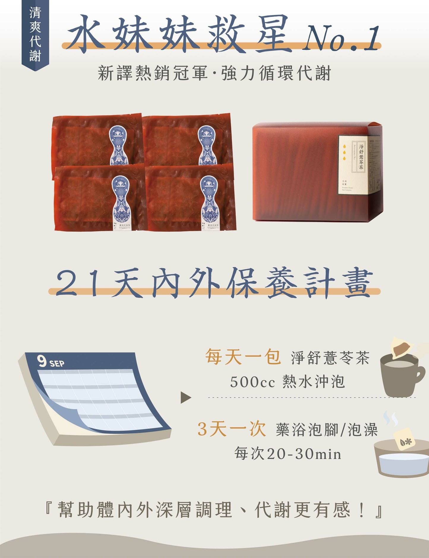 新譯漢方 輕清足浴包|草本藥浴包 【清爽代謝】See In Herb (1入)