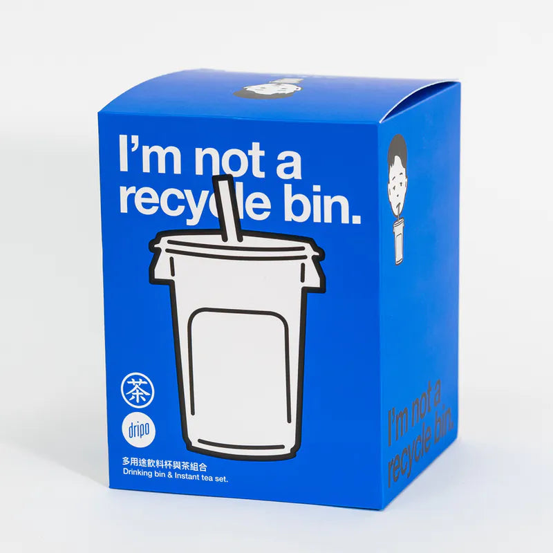 沢笠製茶所|樂色桶+即溶茶24入組合 Dripo I‘m Not Recycle Bin Tea Set