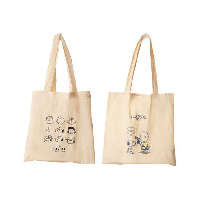 Norns Peanuts史努比棉布手提袋-Norns Original Design Snoopy原色手提袋 側背包 環保購物袋Eco Bag(1入)