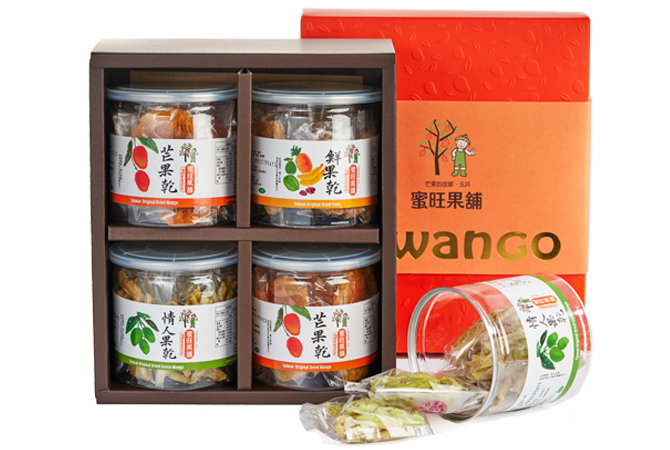 蜜旺果舖 蜜旺經典精美禮盒(愛文、情人果、芭樂)(150g*4罐)