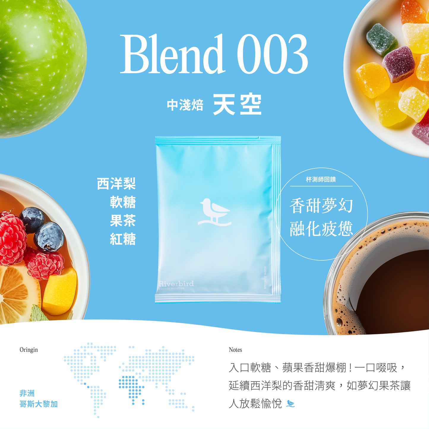 江鳥咖啡 【Riverbird Blend】《30入掛耳》002/003 中淺焙