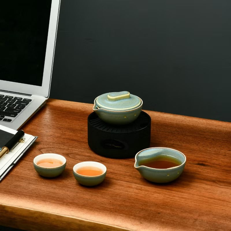 故宮宮廷文化 | 千里江山茶具 便攜茶杯 紅點獎