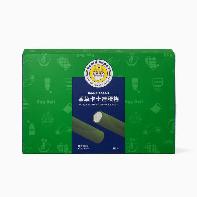 Bread PaPa‘s 香草卡士達夾心蛋捲 (抹茶)(144g*盒)