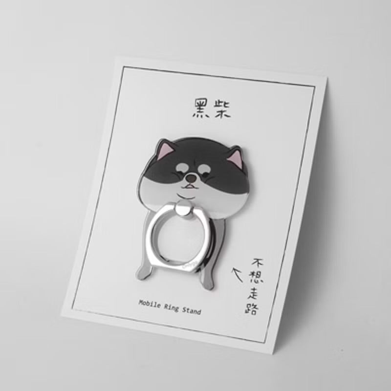寵物手機指環-黑柴犬(1入)