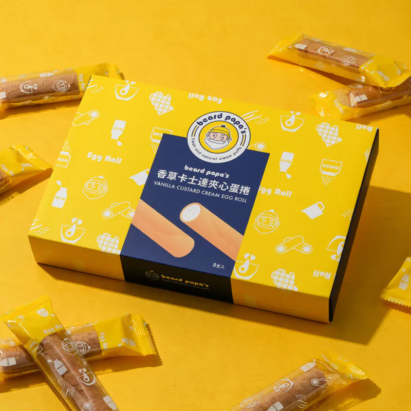 Bread PaPa‘s 香草卡士達夾心蛋捲2盒特價組 (160g*2盒)