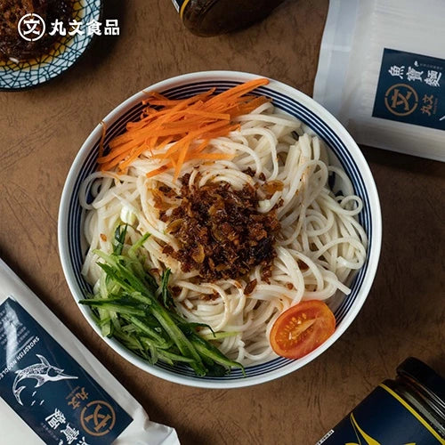 【丸文食品】麵麵俱到魚多多禮盒古早味旗魚鬆220g2包+魚寶麵1包
