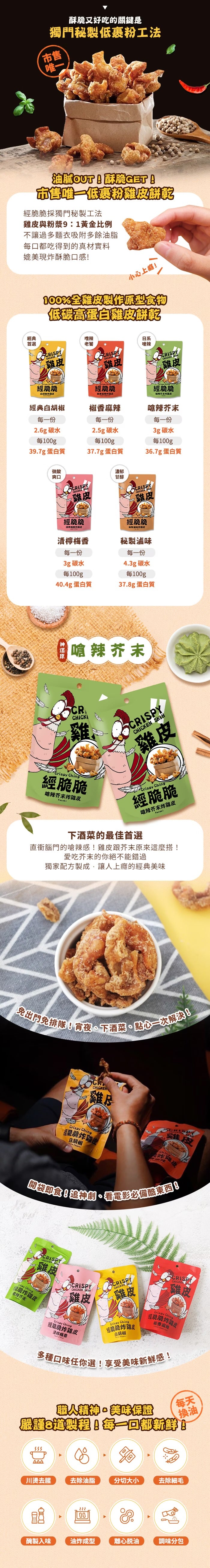 【經脆脆Crispy Ching】酥脆雞皮餅乾-嗆辣芥末(30g*包)