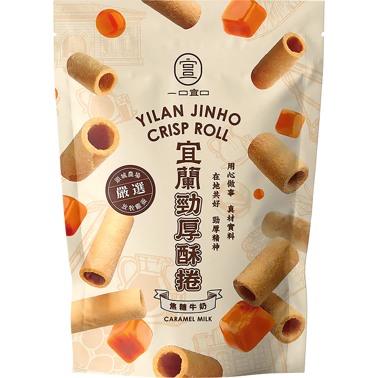 一口宜口 勁厚酥捲-焦糖牛奶