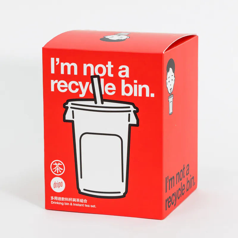 沢笠製茶所|樂色桶+即溶茶24入組合 Dripo I‘m Not Recycle Bin Tea Set