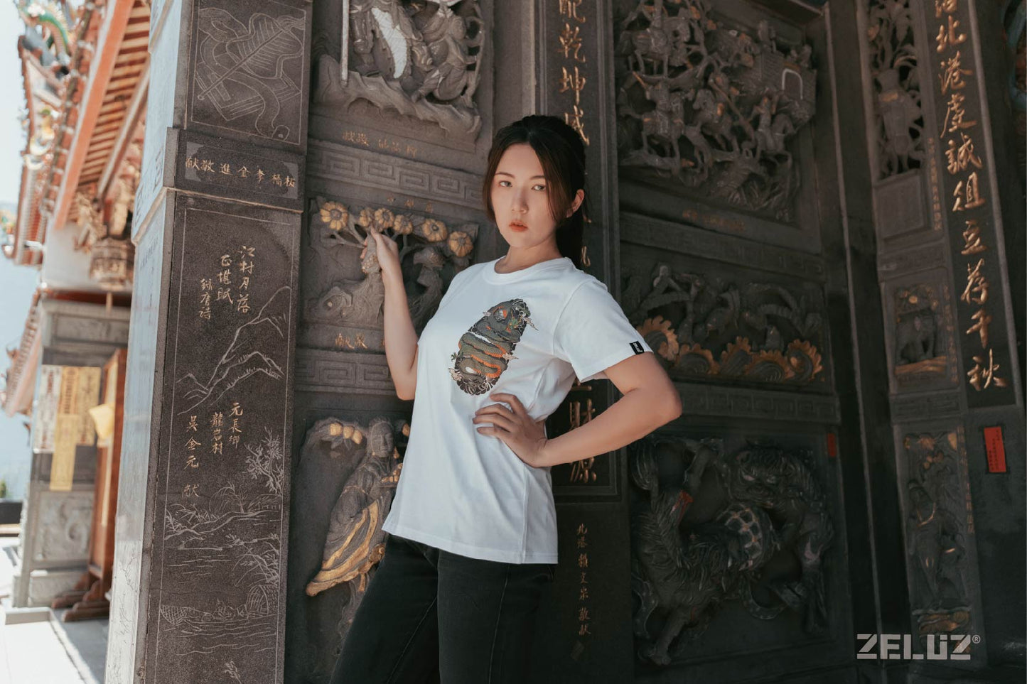 【ZELUZ〡神龍系列】甲辰神龍棉T_白(S、M、L、XL)