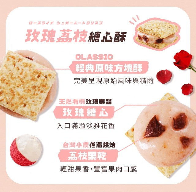 盧琴樹 LUCHINSHU 玫瑰荔枝糖心酥(12顆*包)