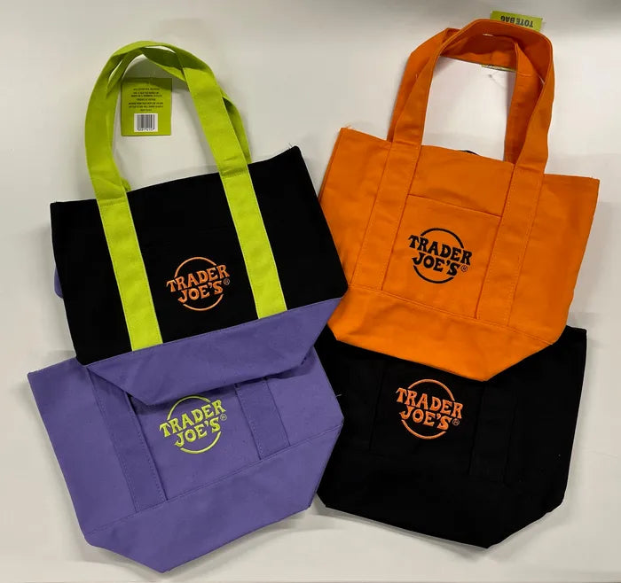 🆓🎁贈品(10.19.25)🎁下單贈品🎁Trader Joe‘s Trick-or-Treat Mini Canvas Tote Bags 顏色: 4️⃣選1️⃣