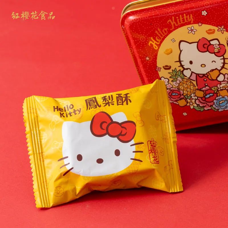 紅櫻花【三麗鷗授權】Hello Kitty 造型鳳梨酥2入精裝版鐵盒