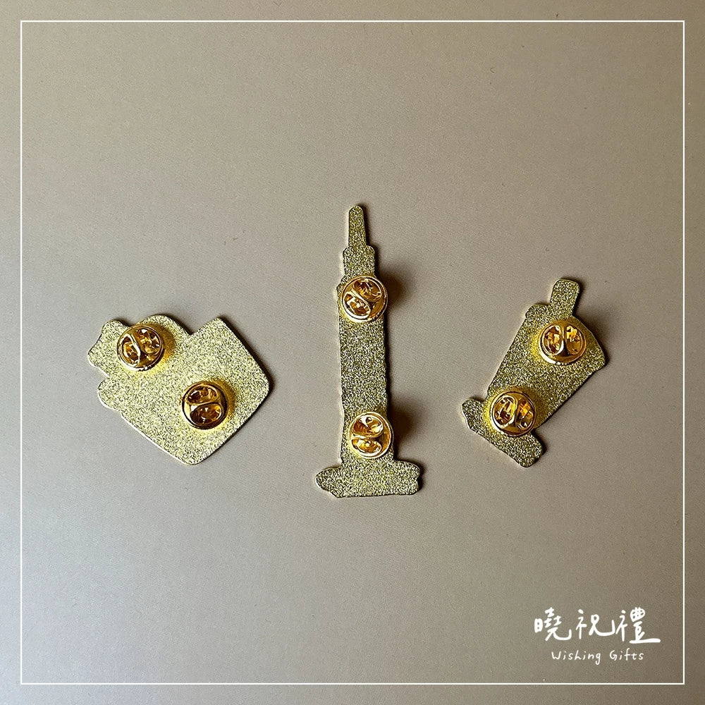 曉祝禮 【送給外國朋友】臺灣 台灣 珍奶 金屬徽章 紀念品 珍珠奶茶 徽章 伴手禮 別針 胸針 現貨 禮物(1入)