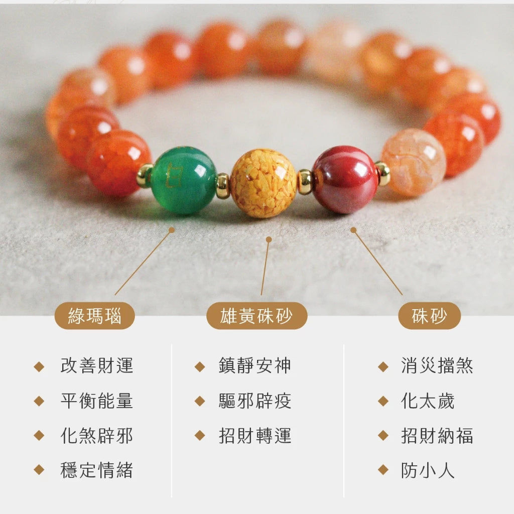 【聚寶閣】日進斗金龍紋石手珠|開運|招財|趨吉避凶|磁場|健康(1入)