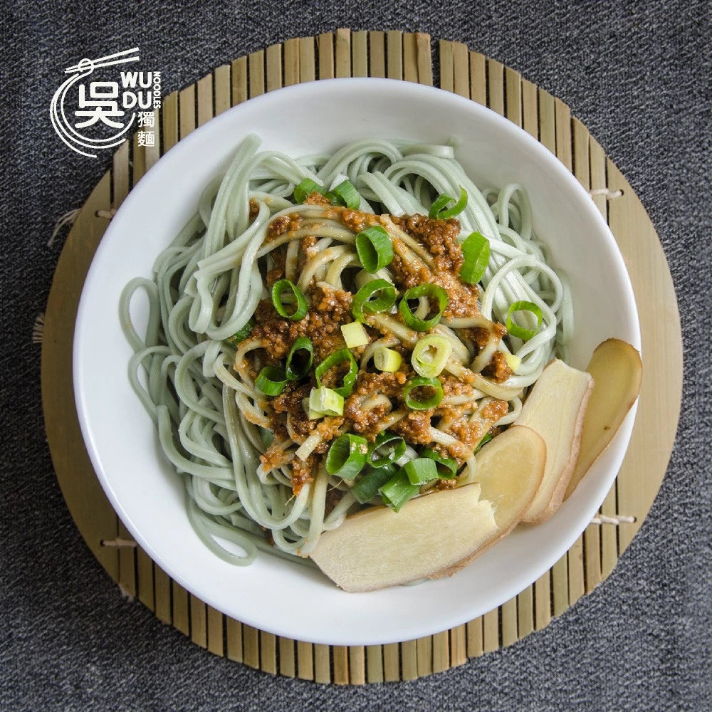 吳獨麵 (純素)藍藻米豆簽+麻油薑香醬-3包入(含醬)