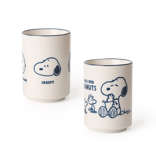Norns Peanuts史努比湯吞杯- Norns Original Design Snoopy日式湯吞杯 手握杯 茶杯 陶瓷杯子 餐具(1入)