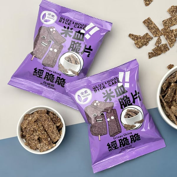 【經脆脆Crispy Ching】米血脆片-經典白胡椒(45g*包)