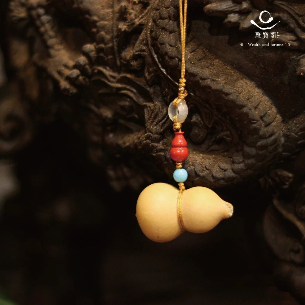 【聚寶閣】天賜福祿天然葫蘆吊飾(1入)