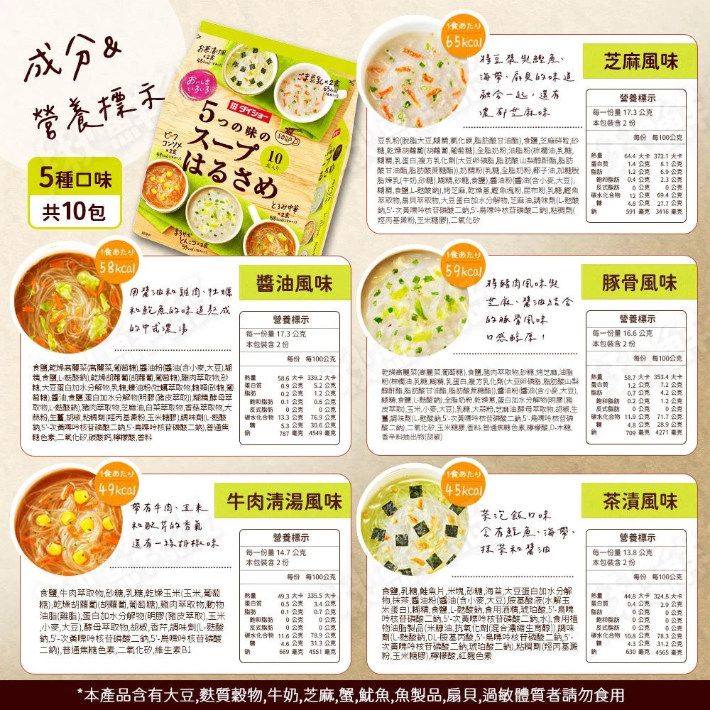 Daisho 即食冬粉 沖泡冬粉 綜合冬粉 5種口味*包