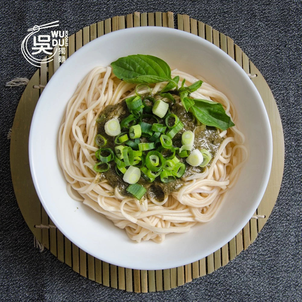 吳獨麵 (五辛素)南瓜米豆簽+羅勒醬-3包入(含醬)