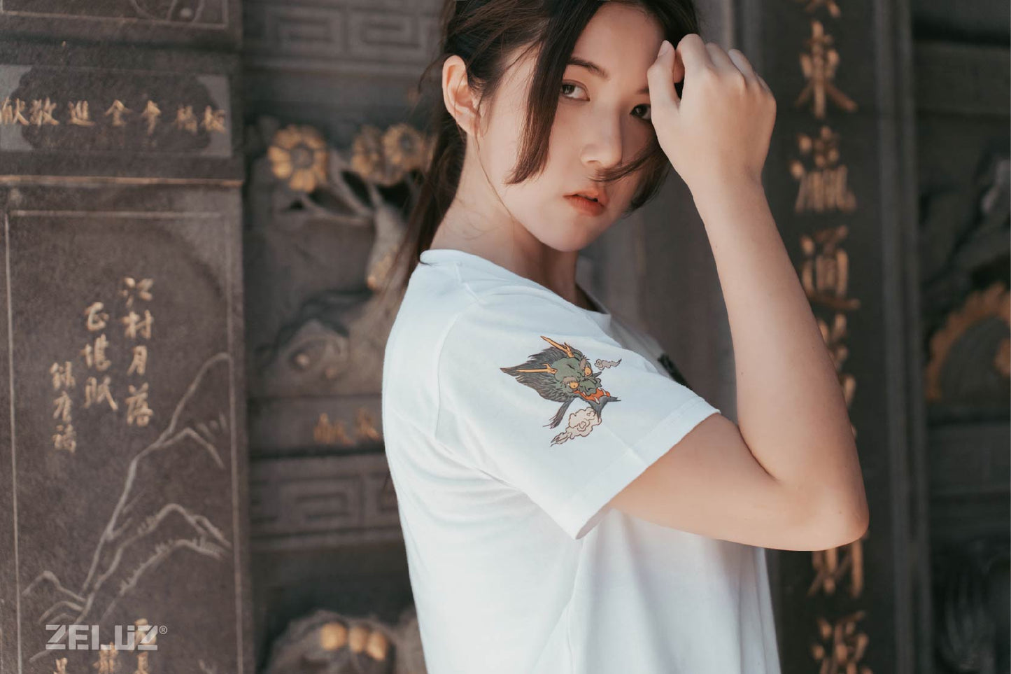 【ZELUZ〡神龍系列】甲辰神龍棉T_白(S、M、L、XL)