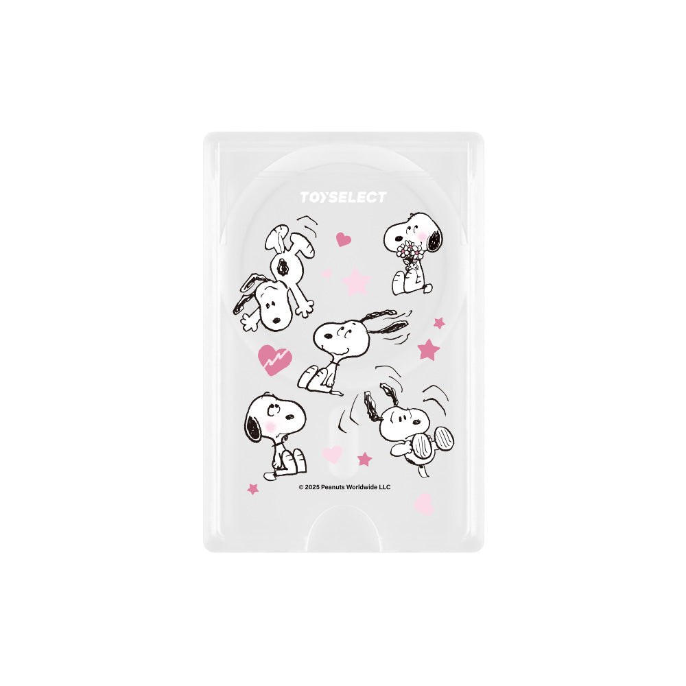 【TOYSELECT】SNOOPY史努比害羞碎花MagSafe磁吸卡片夾(1入)