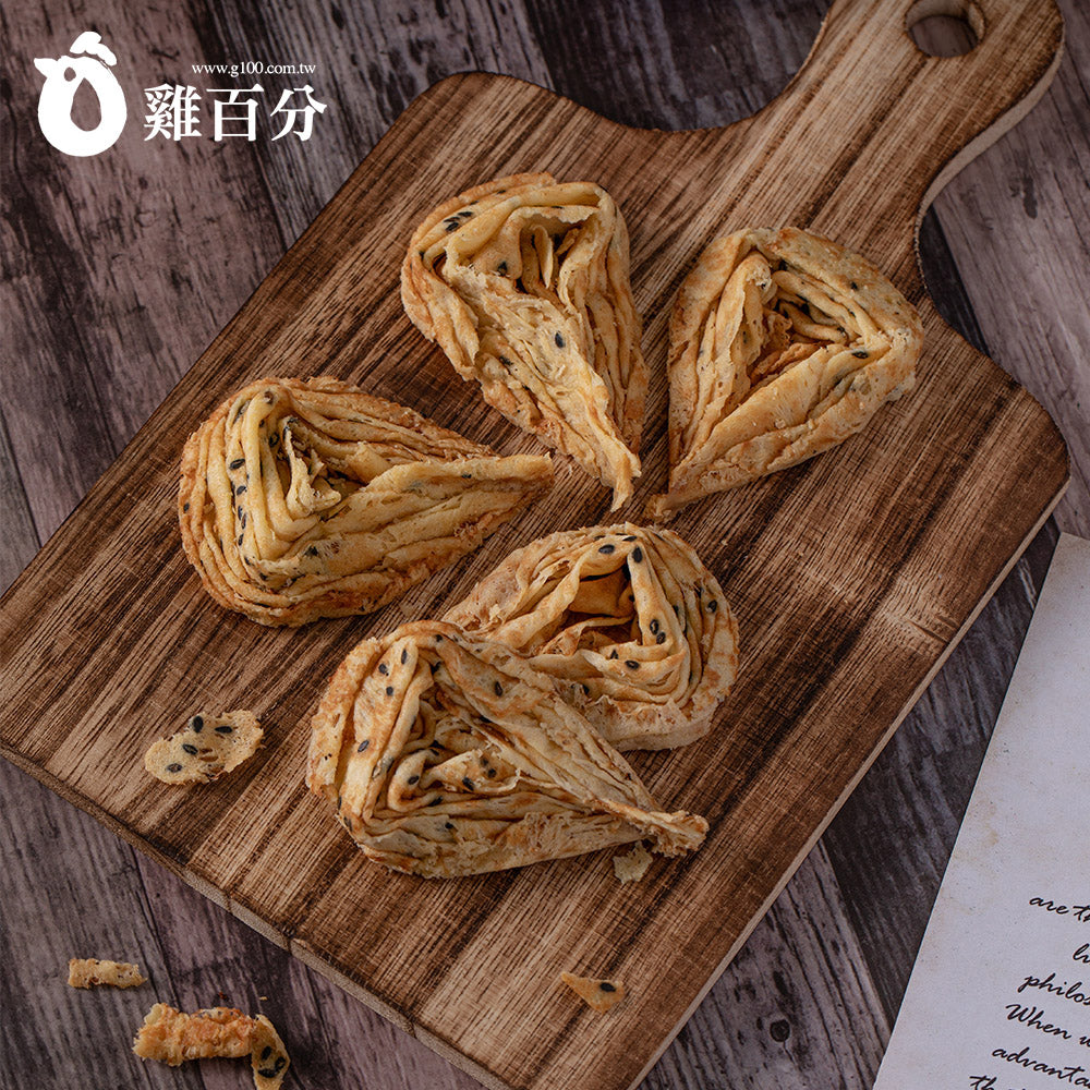 雞百分 冰滴蛋捲 - 芝麻(160g*盒)