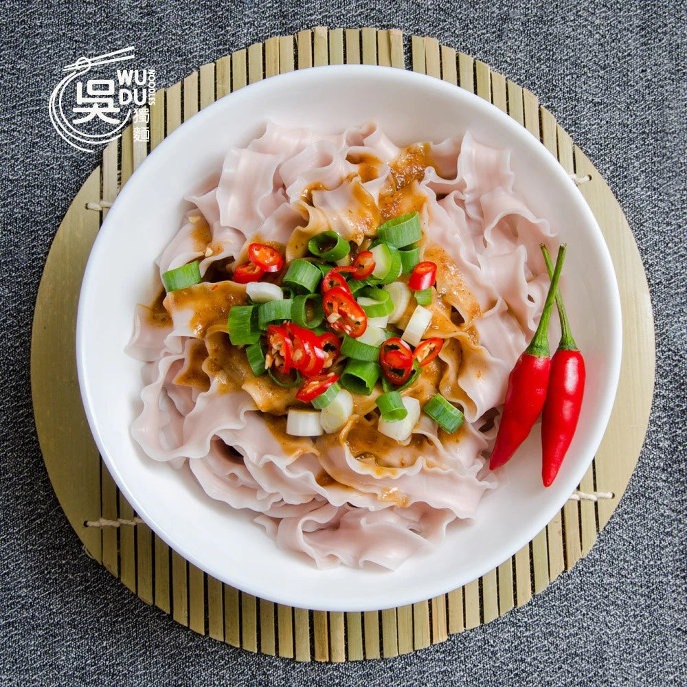 吳獨麵 (純素)蘆薈紫地瓜麵+味噌辣椒醬-3包入(含醬)
