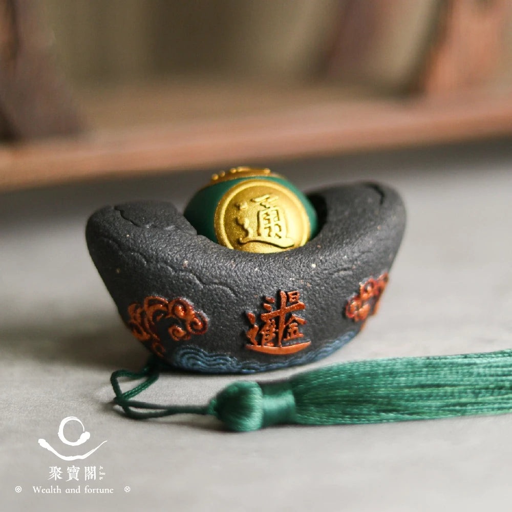 【聚寶閣】財源滾滾元寶擺件 財運珠 聚財(1入)