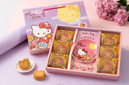 紅櫻花【三麗鷗授權】Hello Kitty 造型鳳梨酥禮盒 - 贈Hello Kitty限定瓷盤