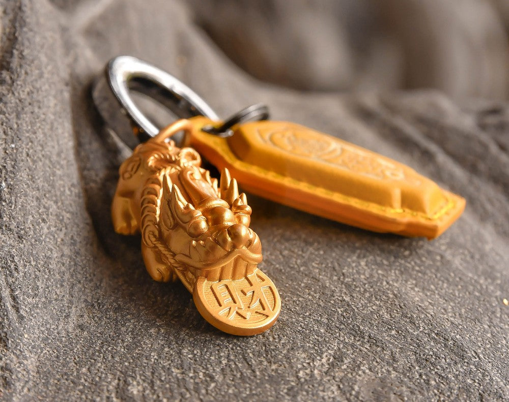 大甲鎮瀾宮 爆咬貔貅鑰匙圈 (黃) Style 06868